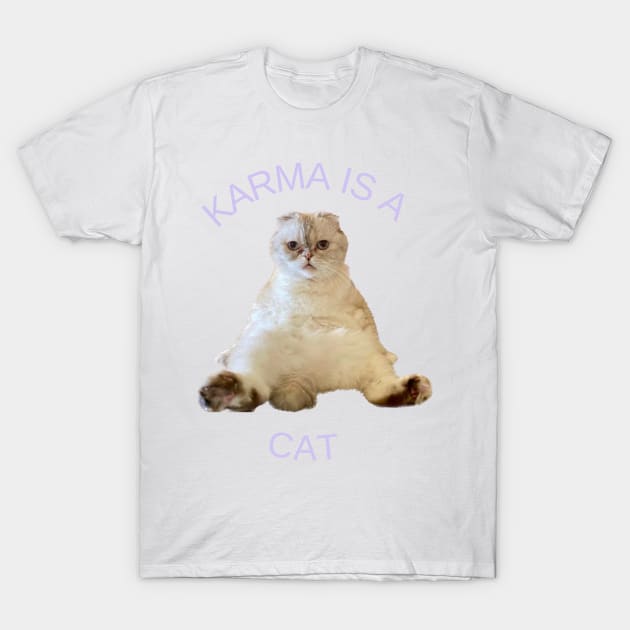 Karma is a cat T-Shirt by Coyoteartshoppe